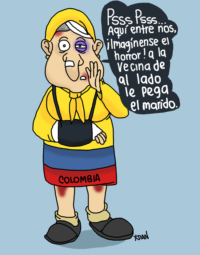 Vecina golpeada