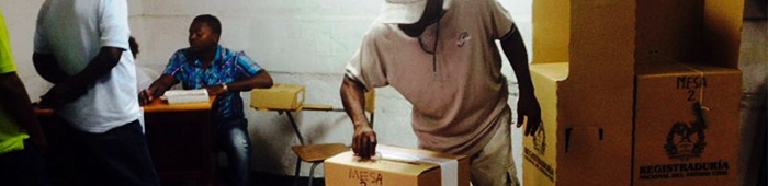Lugar de votaciones con personas afro descendientes