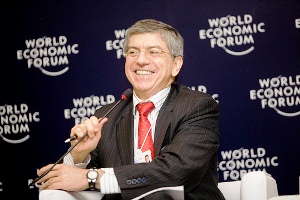 El Ex-presidente y jefe de campaña del Presidente Santos, César Gaviria Trujillo.