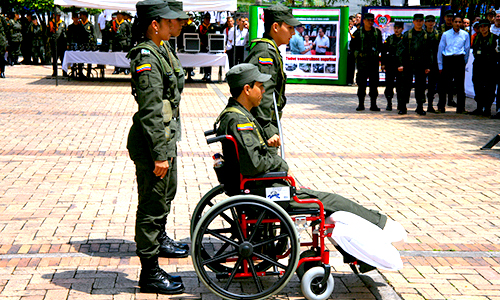 Soldado del Ejército Nacional, víctima de una mina antipersona.