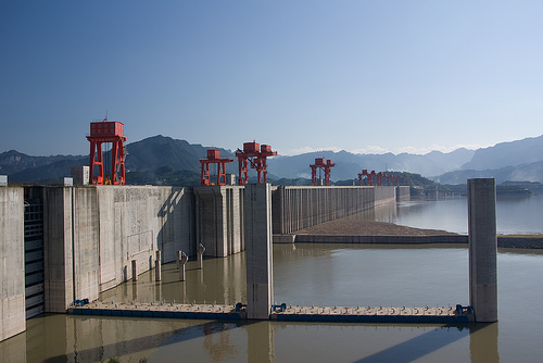Represa de Las Tres Gargantas en la provincia de Hubei, China.