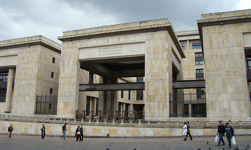 Palacio de Justicia en la Plaza de Bolívar de Bogotá.