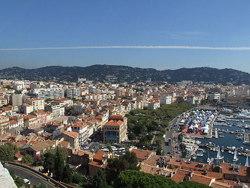 Vista aérea de Cannes, en la riviera francesa.