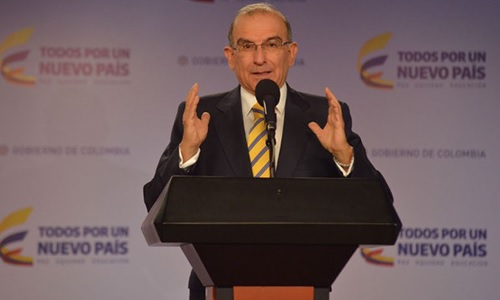 El Jefe Negociador de la Delegación de Paz del Gobierno Nacional, Humberto de la Calle.