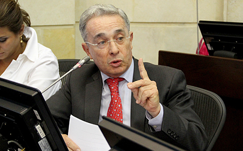 El Senador por el Centro democrático, Álvaro Uribe.