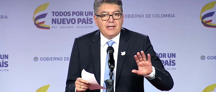 El Ministro de Hacienda Mauricio Cárdenas Santamaría.