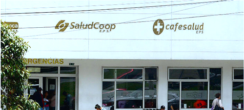 Sede de la EPS Saludcoop en Bogotá.
