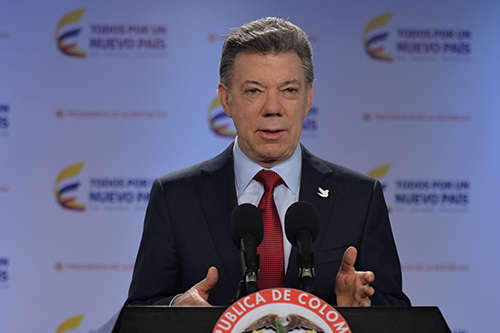 El Presidente de la República, Juan Manuel Santos Calderón.