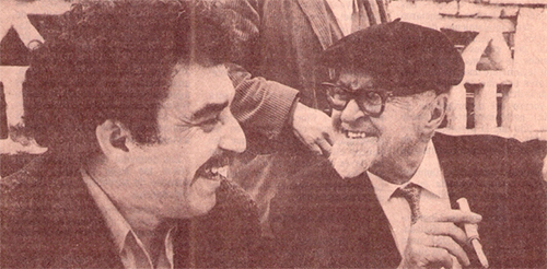León de Greiff y Gabriel García Márquez, foto de Nereo López.