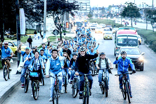 Bici-recorrido del Alcalde Electo por Puente Aranda, Kennedy y Fontibón.