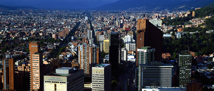 Panorámica de Bogotá desde el centro.
