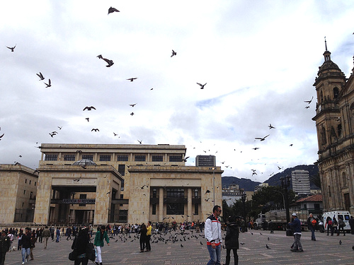 Palacio de Justicia en la Plaza de Bolívar de Bogotá.