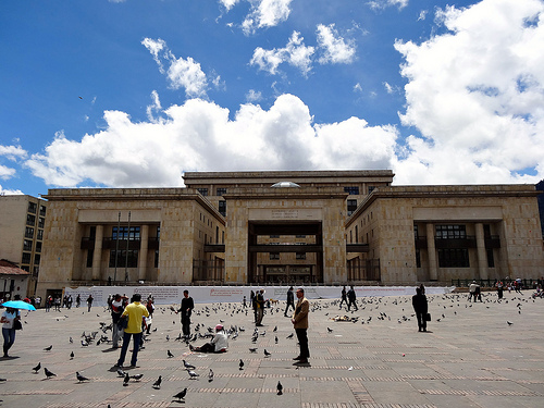 Palacio de Justicia en la Plaza de Bolívar de Bogotá.