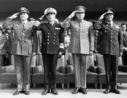 Miembros de la Junta Militar que derrocó al Presidente Salvador Allende.