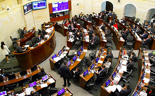 Plenaria del Senado en el Salón Elíptico del Capitolio Nacional.