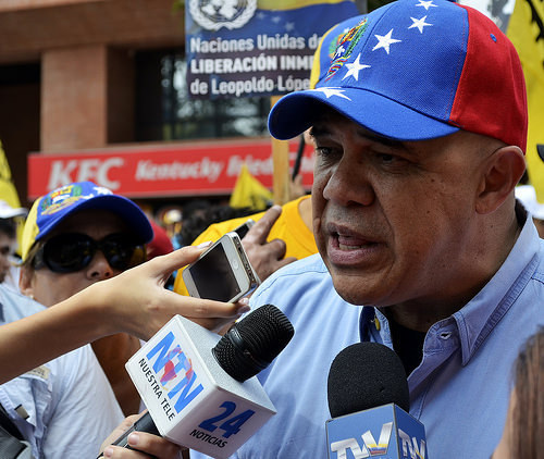 El político venezolano Jesús Torrealba, Secretario General de la Mesa de Unidad Democrática (MUD).