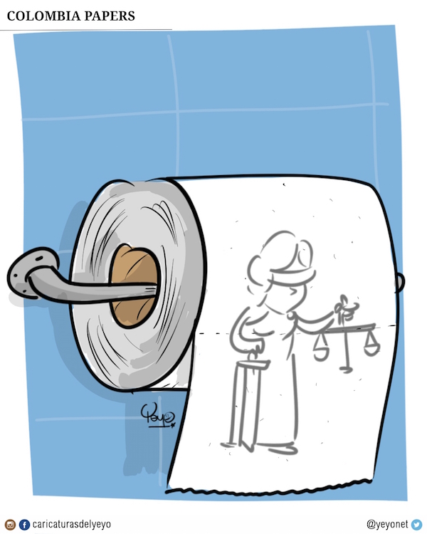 La justicia en un rollo de papel higiénico