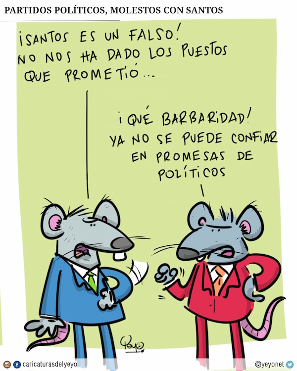 partidos políticos molestos con Santos