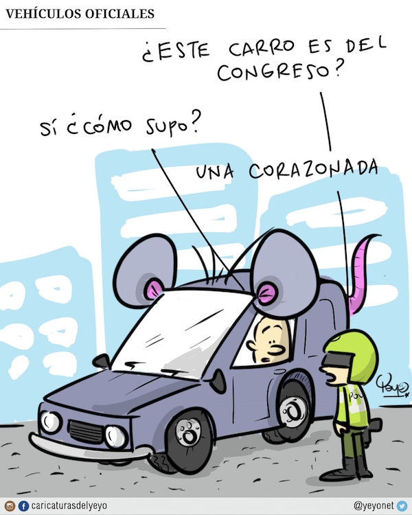 Los vehículos oficiales del congreso