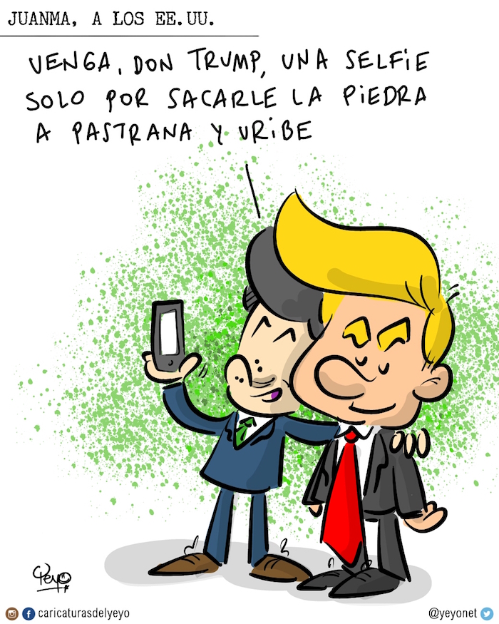Venga don trump, una selfie para sacarle la piedra a Pastrana y a uribe.