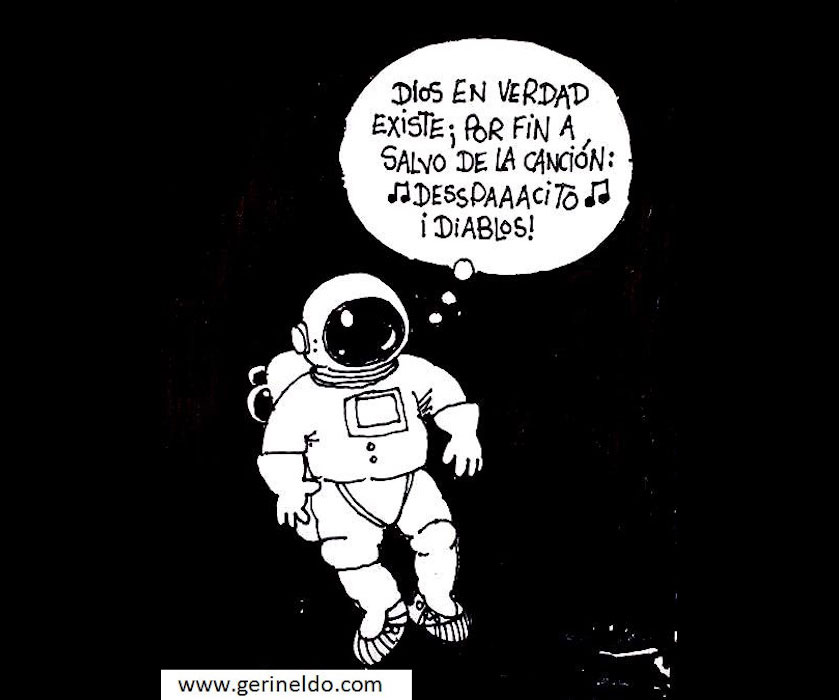 Por fin a salvo de la canción: Des pa ci to... diablos!