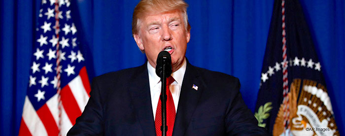 Pronunciamiento del Presidente Donald Trump frente al programa nuclear de Corea del Norte. 