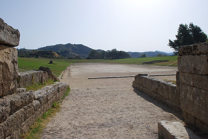 Ruinas del estadio de Olimpia. 