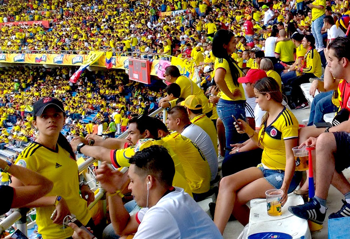 Hinchada de la selección de Colombia