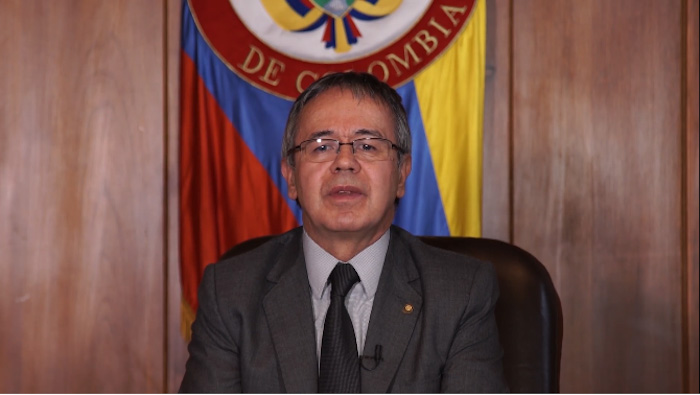 Magistrado Luis Antonio Hernández, quién dió el anuncio de la citación a indagatoria a Uribe y Prada.