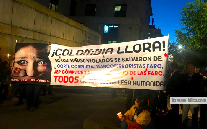 Marchas en contra de la inclusión de los delitos sexuales en contra de niños y niñas en la JEP. 