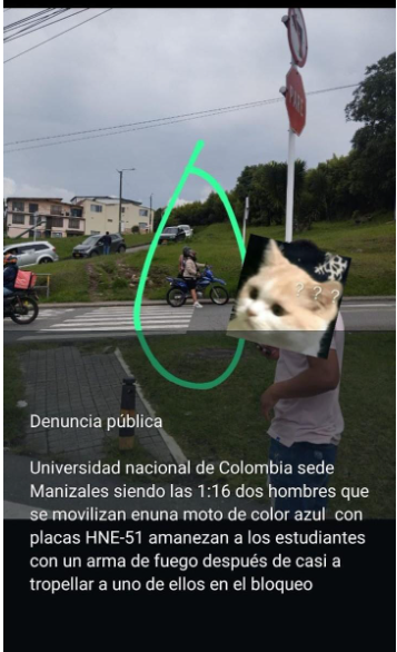 Grafica 2 Denuncias de amenazas a estudiantes