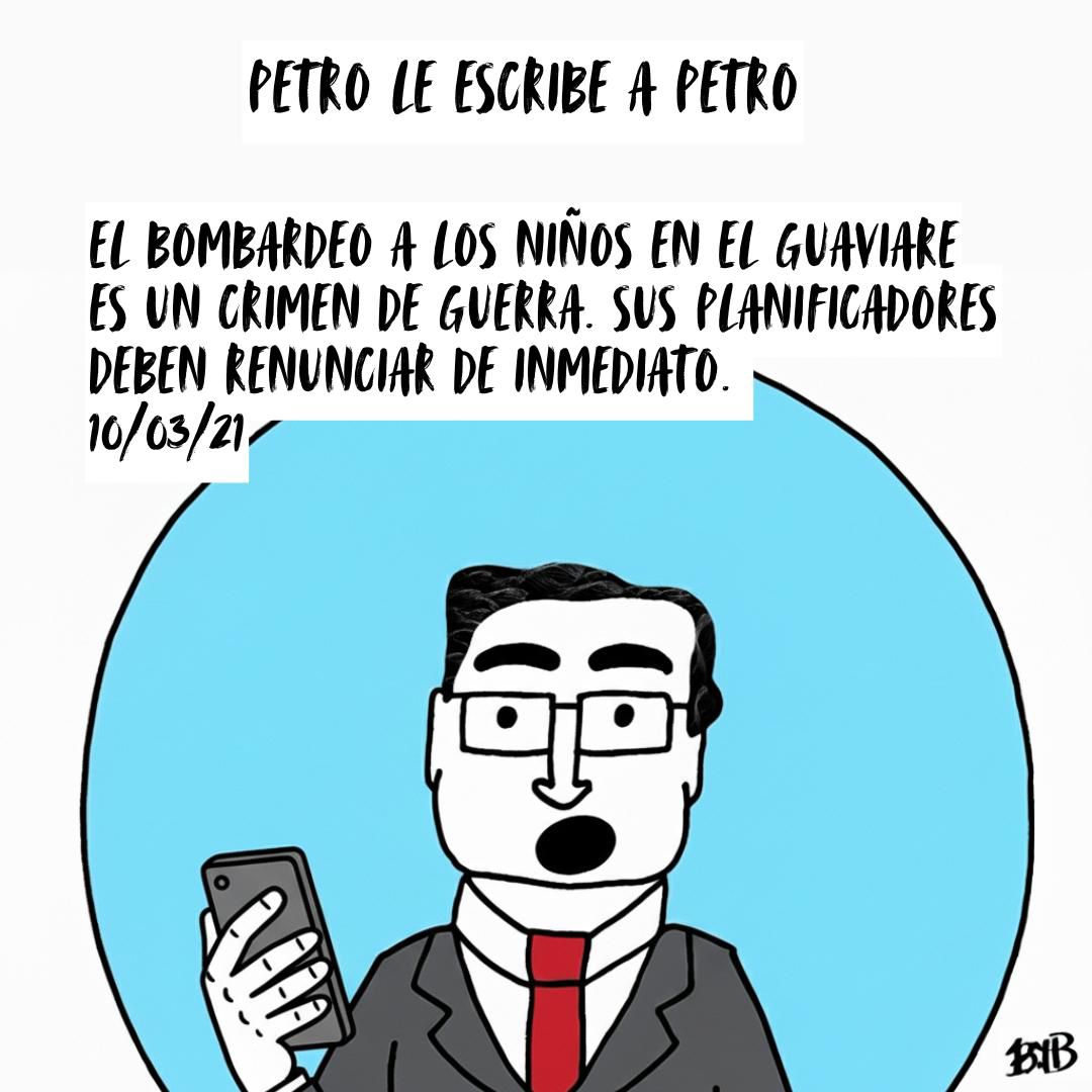  Caricatura Petro le escribe a Petro 